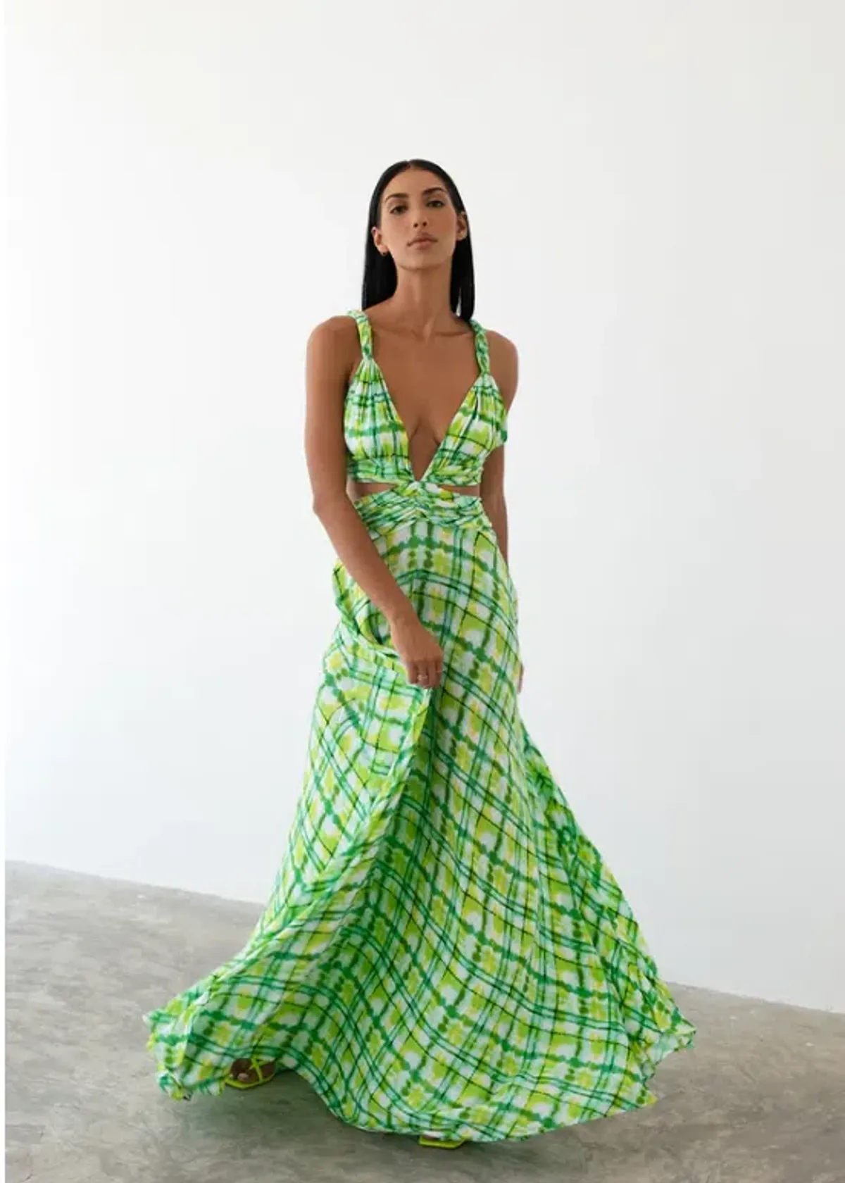 Le Salty Label Skylar Gown Green Multi Size M / AU 10 / medium - Image 1