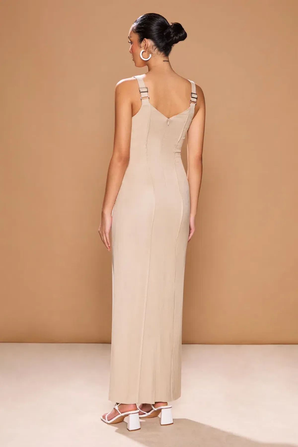 Sonya Moda Amar Dress in Natural Beige Size 6 - Image 3
