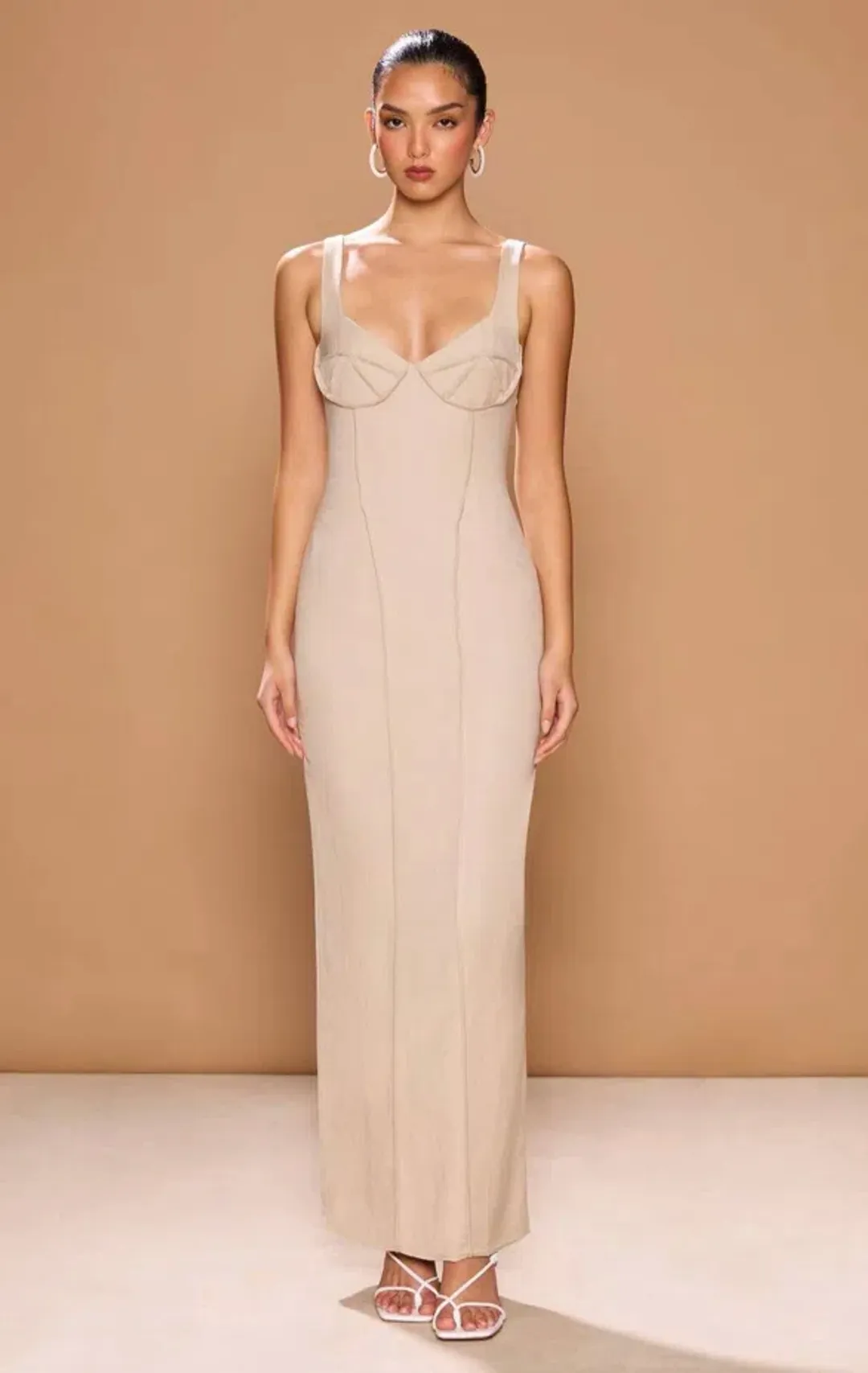 Sonya Moda Amar Dress in Natural Beige Size 6 for rent on The Volte - main image