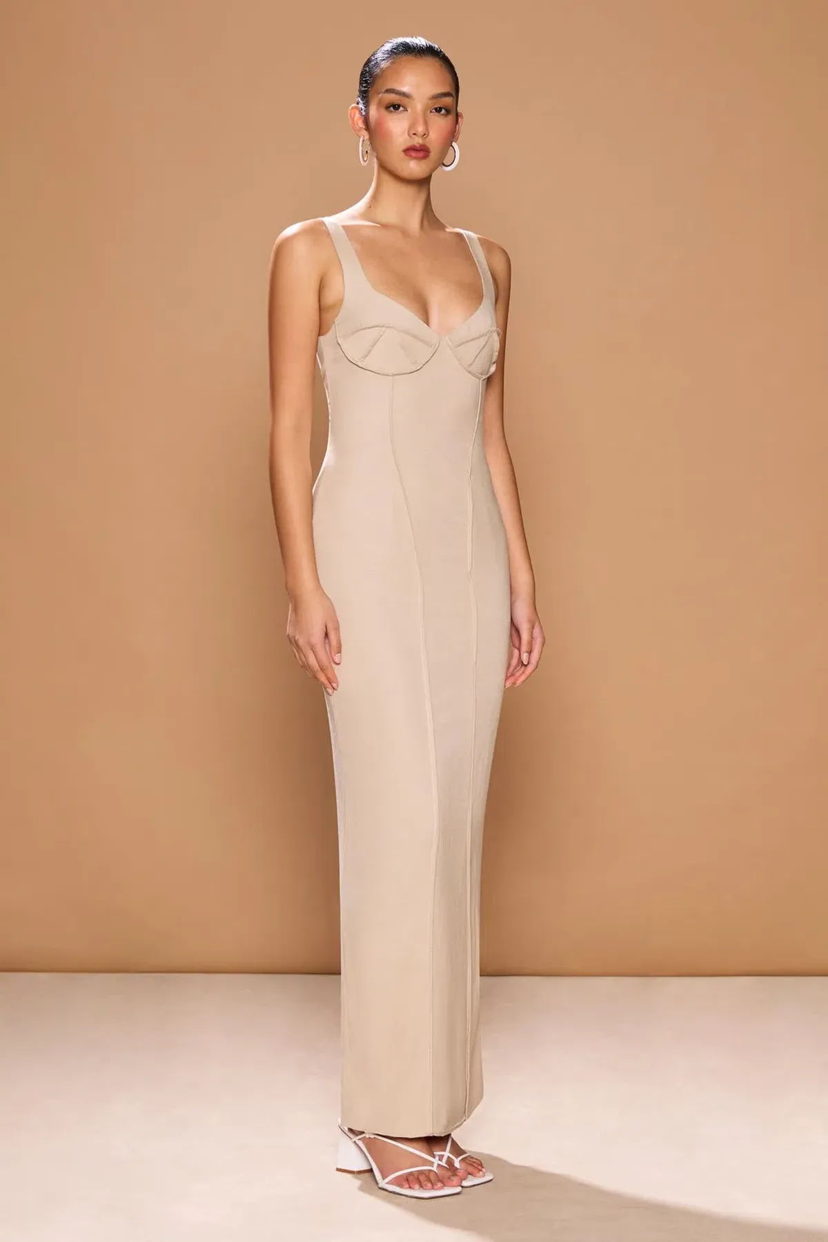 Sonya Moda Amar Dress in Natural Beige Size 6 - Image 2