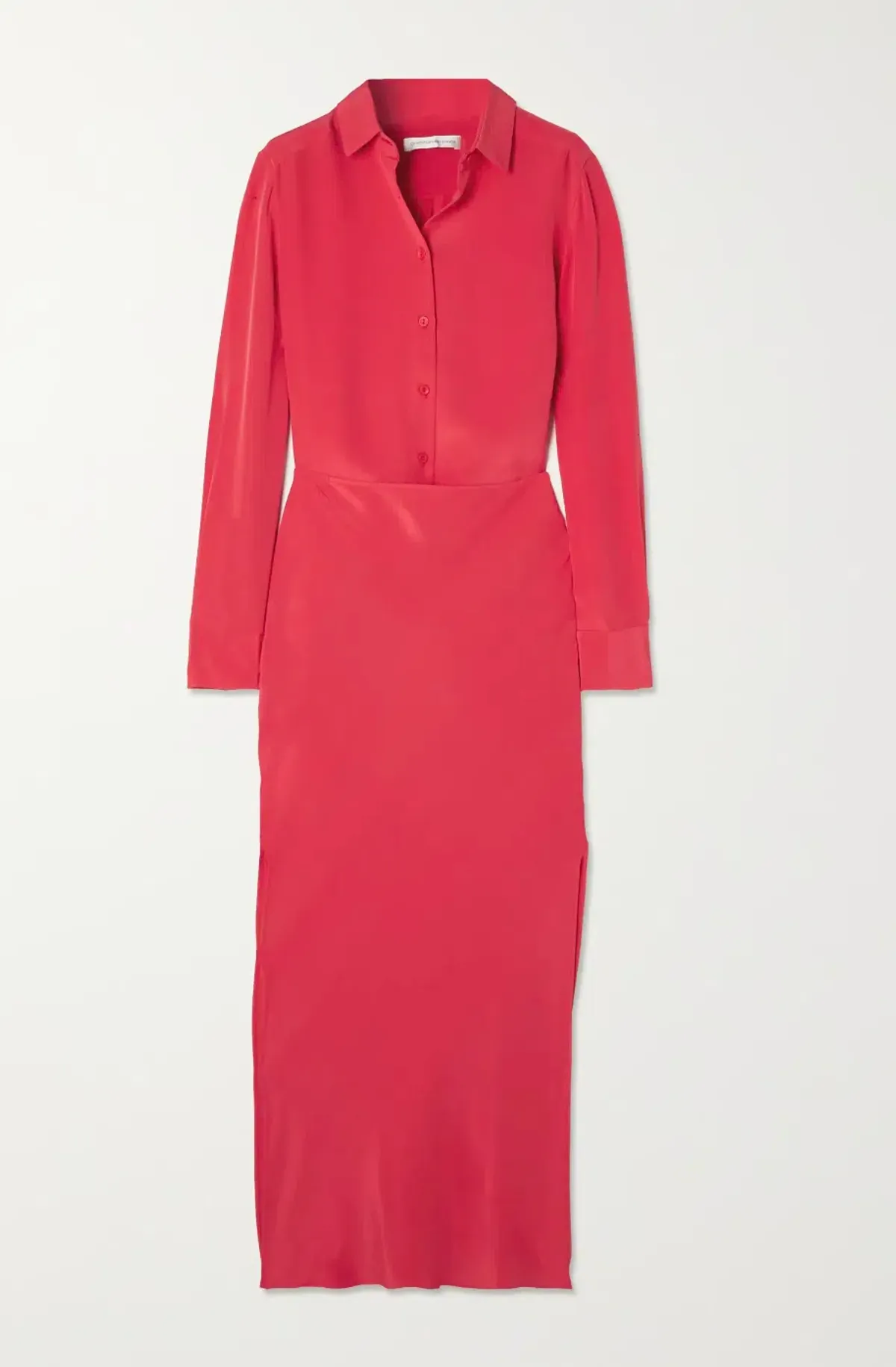 Christopher Esber Button Up Bias Shirt Dress Chilli Size 4 - Image 3