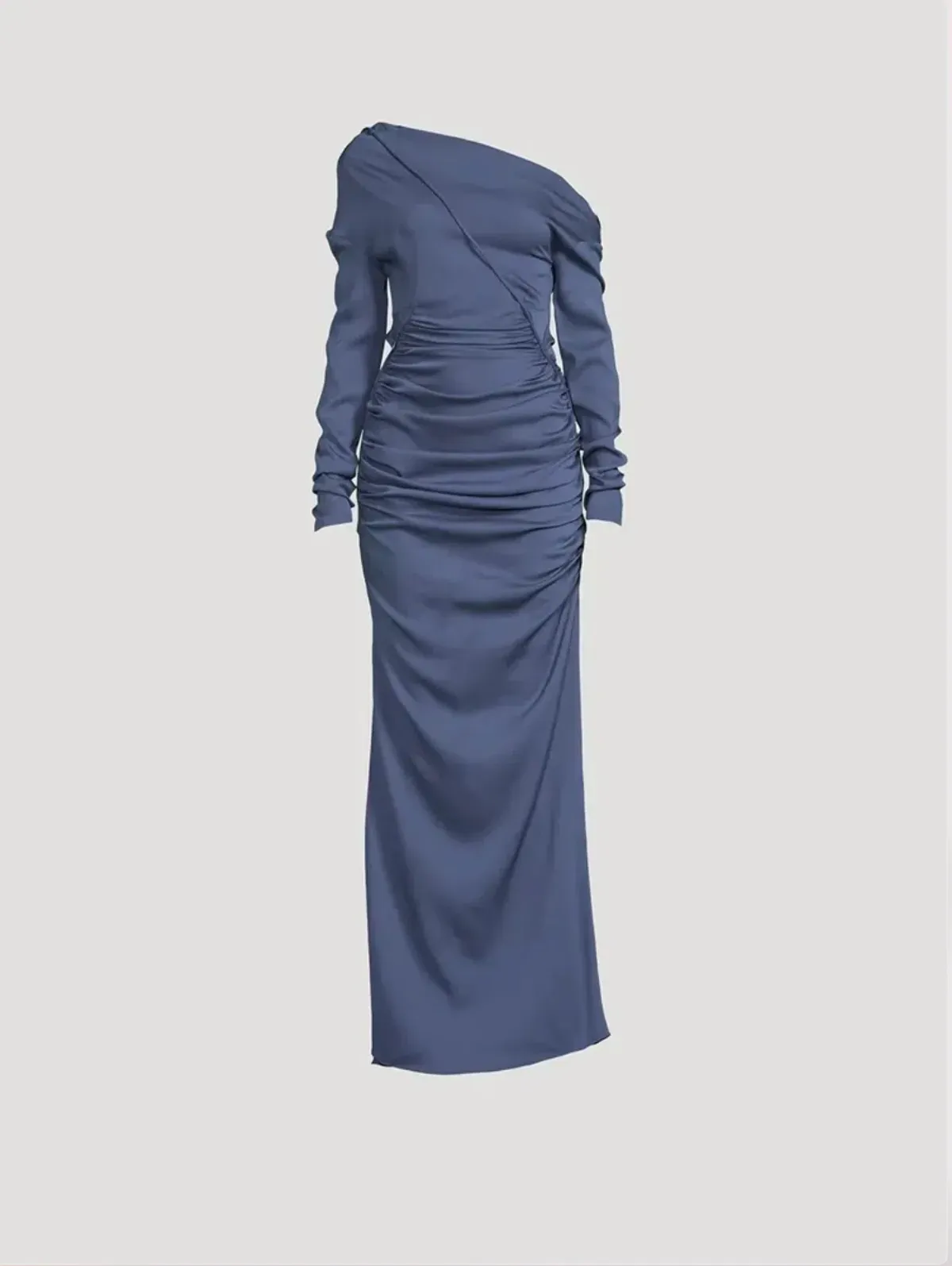 Christopher Esber Multi Gather Column Dress Denim Size 4 - Image 3
