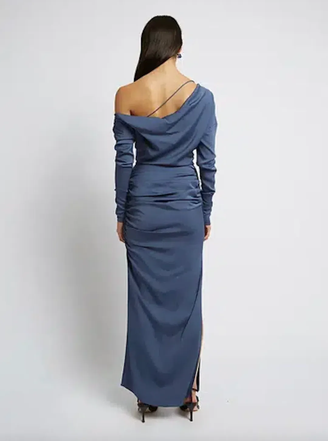 Christopher Esber Multi Gather Column Dress Denim Size 4 for rent on The Volte - main image