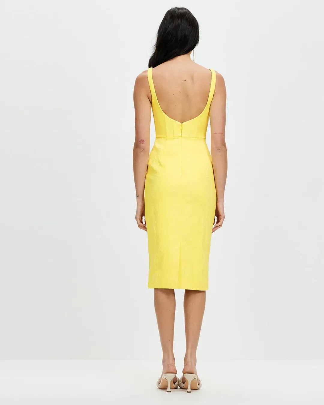 Derma Department Natalia Midi Dress Yellow Size 4 for rent on The Volte - main image