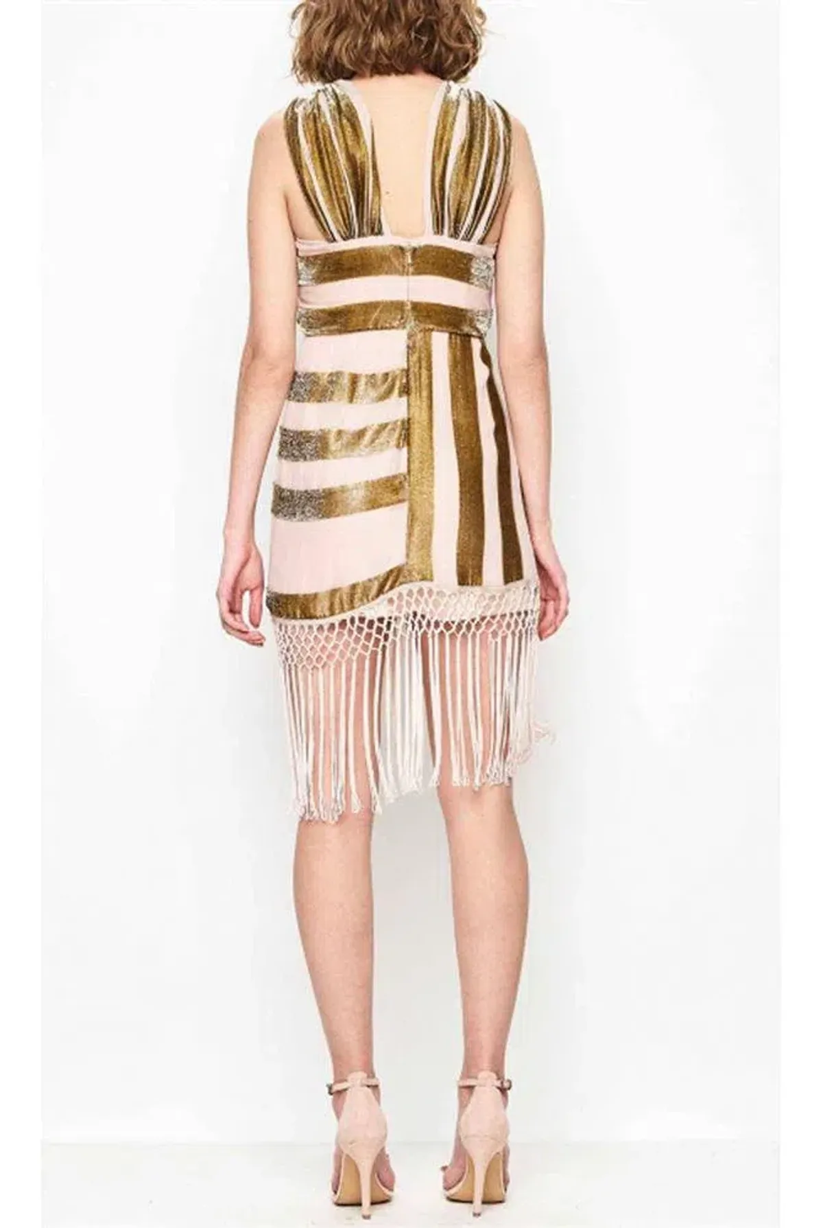 Alice McCall Surrealist Dress Nude/Champagne Size 8 - Image 2