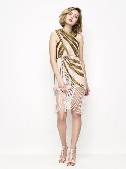 Alice McCall Surrealist Dress Nude/Champagne Size 8 for rent on The Volte - image 1