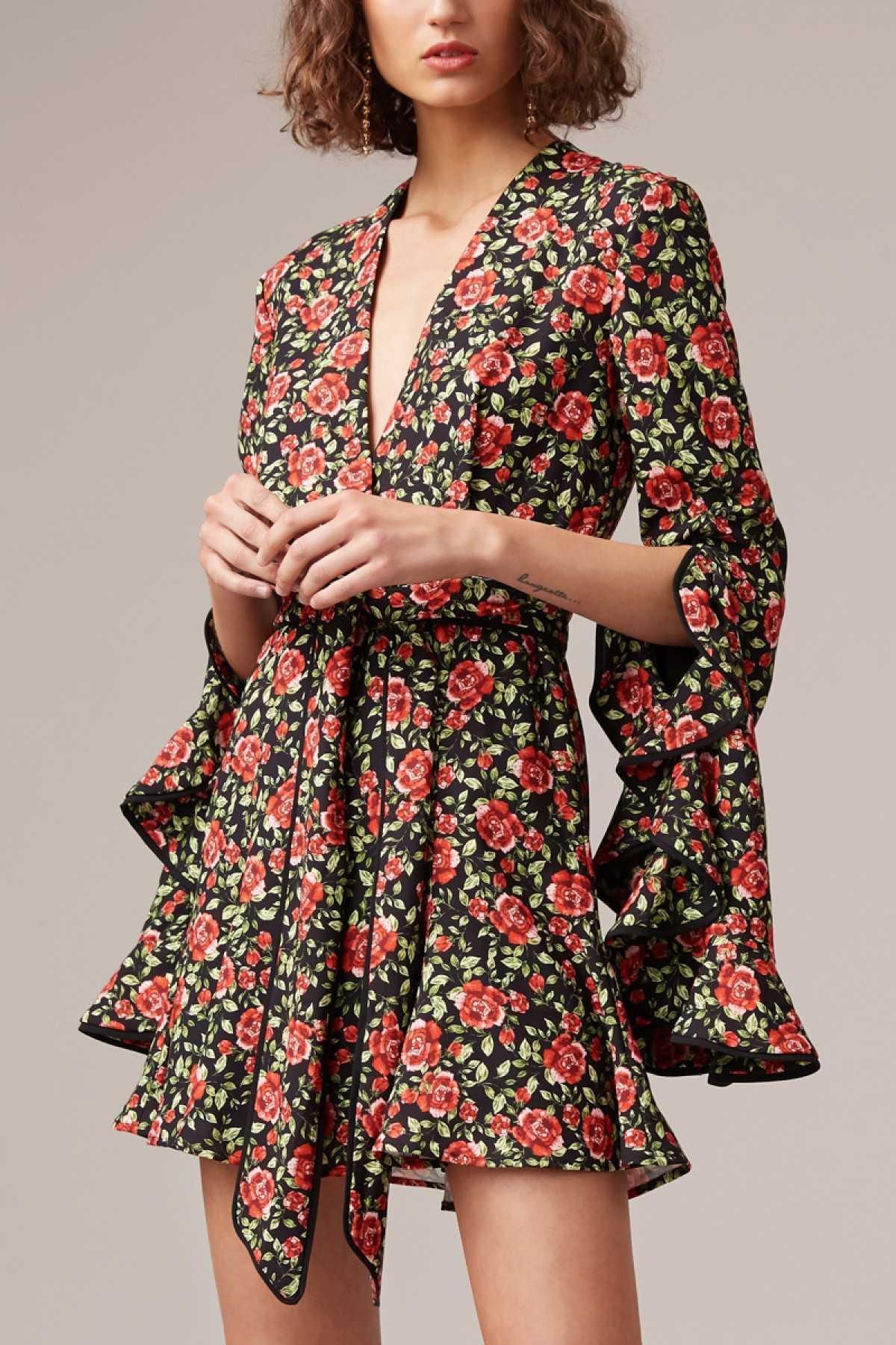 Outline Dress – Black Rose C/MEO Collective for rent on The Volte - main image