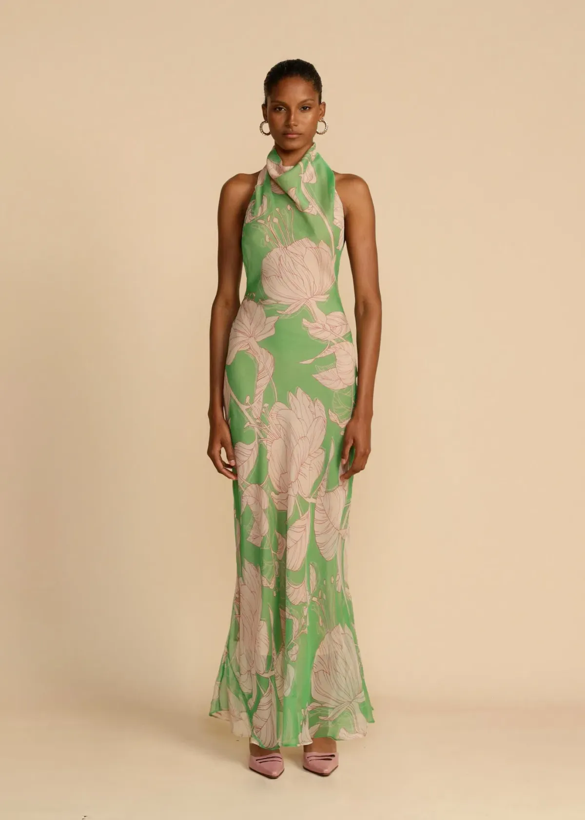 Arcina Ori Josefine Dress Green Floral Size 8 - Image 1