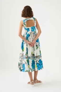 Aje Erika Cut Out Midi Dress in Cool Camellia Size 8 for rent on The Volte - image 2