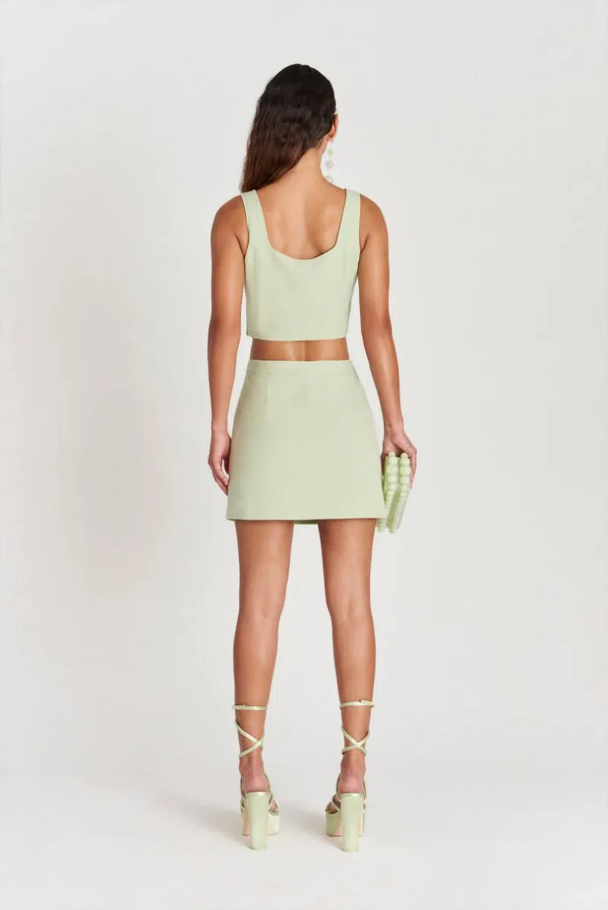 Cult Gaia Pina Top and Skirt Set Green Size 8 - Image 2
