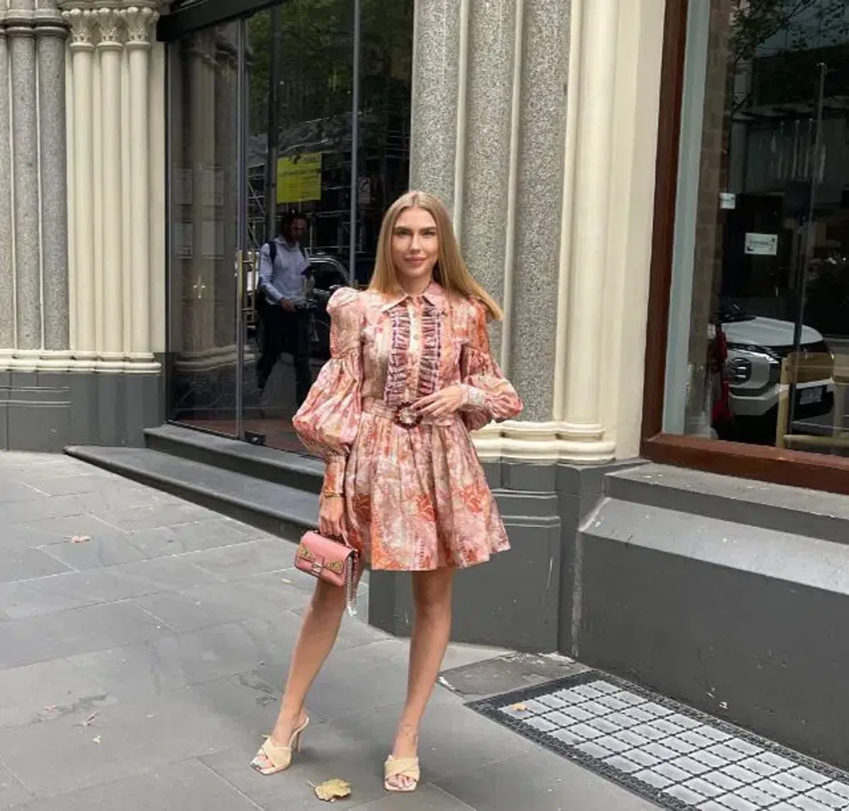 Zimmermann Belted Floral-print Linen And Silk-blend Mini Shirt Dress Size 0/au 8 - Image 1