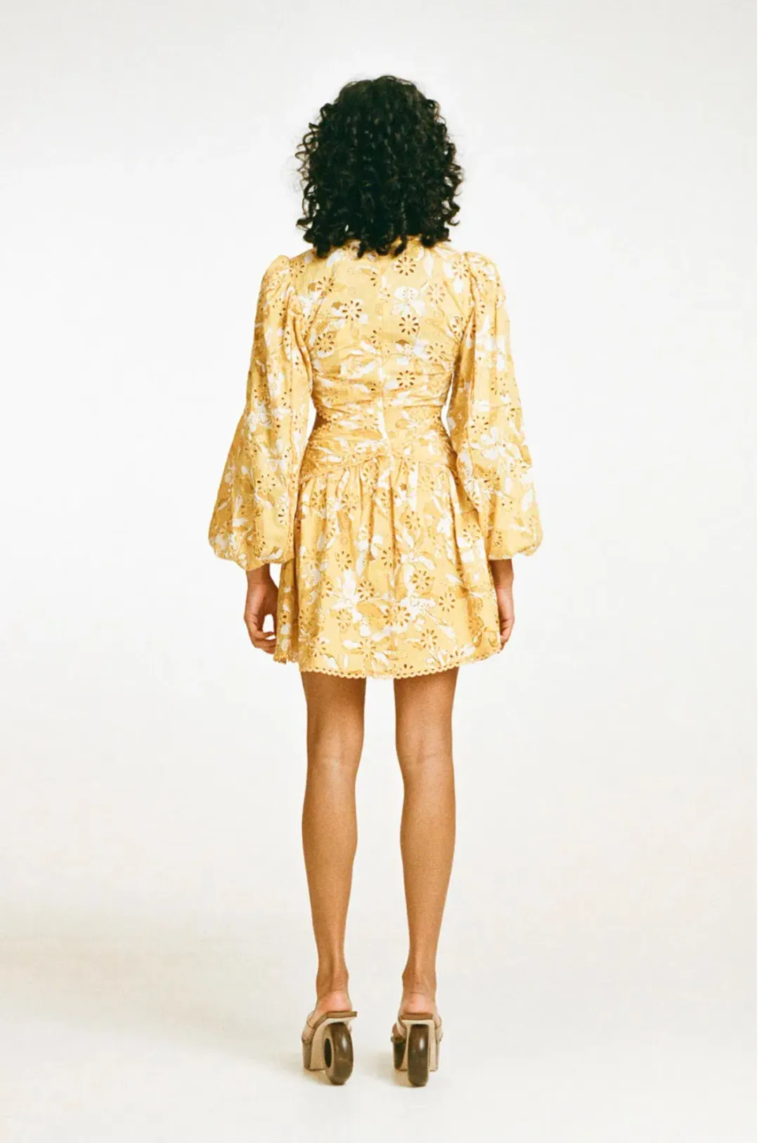 Zaco Elysees Mini Dress Yellow Floral Size XS / AU 6 for rent on The Volte - main image