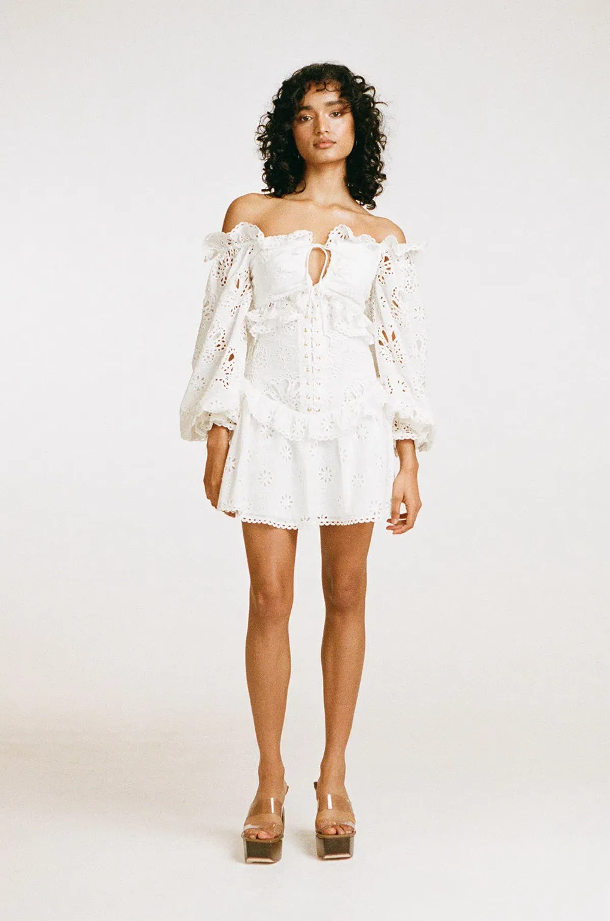 Zaco Moulin Mini Dress White Size XS / AU 6 for rent on The Volte - main image