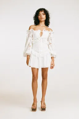 Zaco Moulin Mini Dress White Size XS / AU 6 for rent on The Volte - image 1