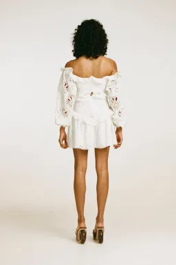 Zaco Moulin Mini Dress White Size XS / AU 6 for rent on The Volte - image 3
