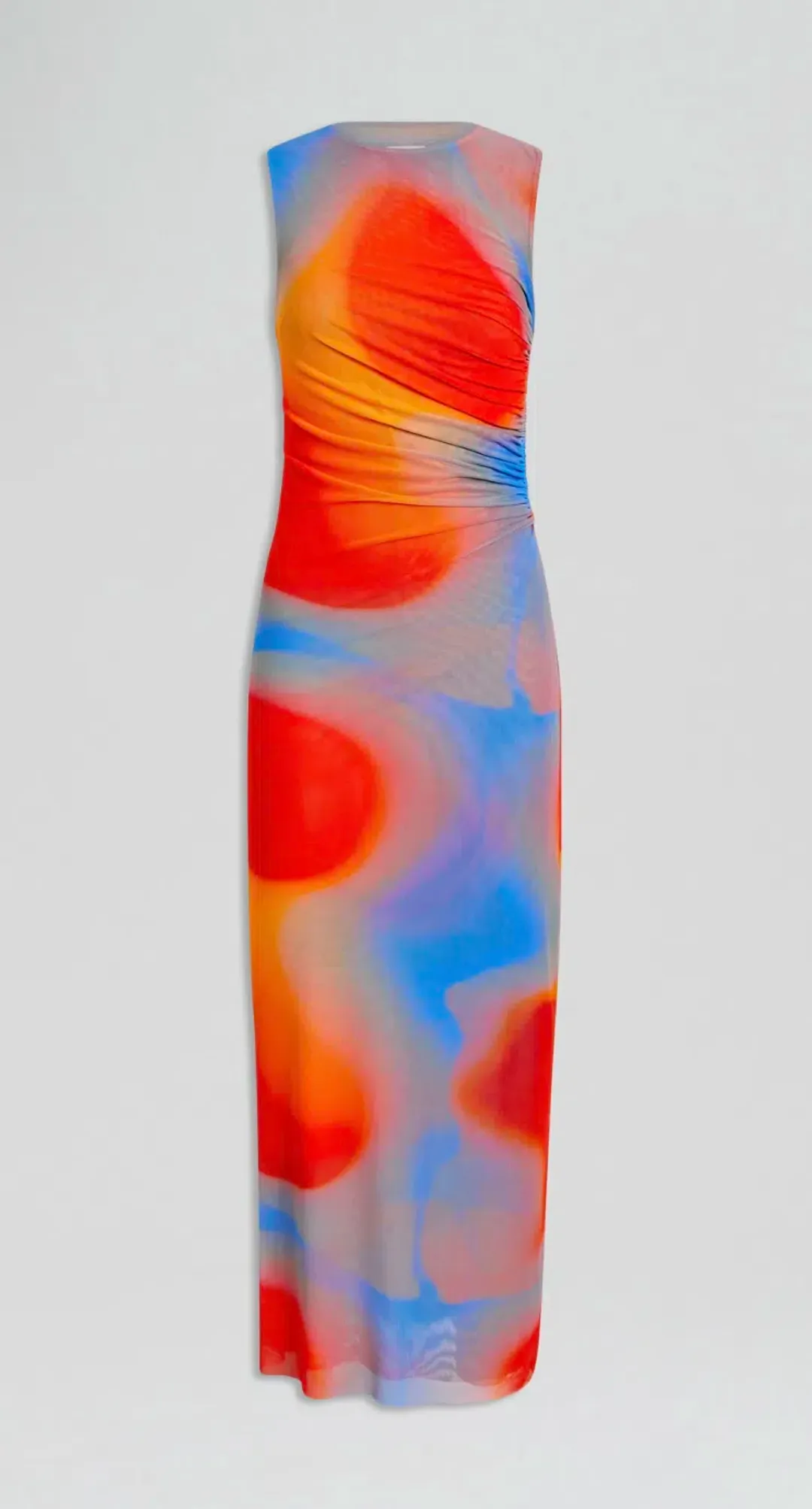 Scanlan Theodore Watercolour Dress Blue/Red Multi Size 8 for rent on The Volte - main image
