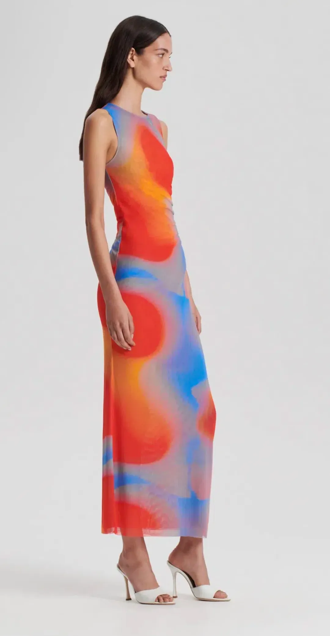 Scanlan Theodore Watercolour Dress Blue/Red Multi Size 8 for rent on The Volte - main image