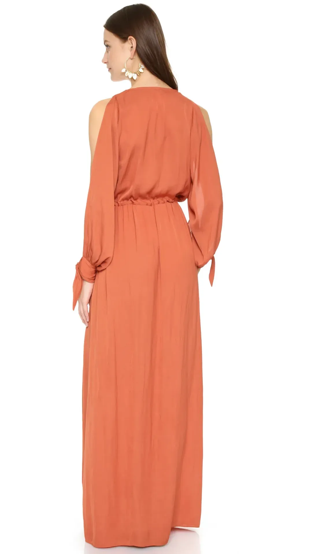 Bec & Bridge Shifting Sands Maxi Dress Rust Size 12 for rent on The Volte - main image