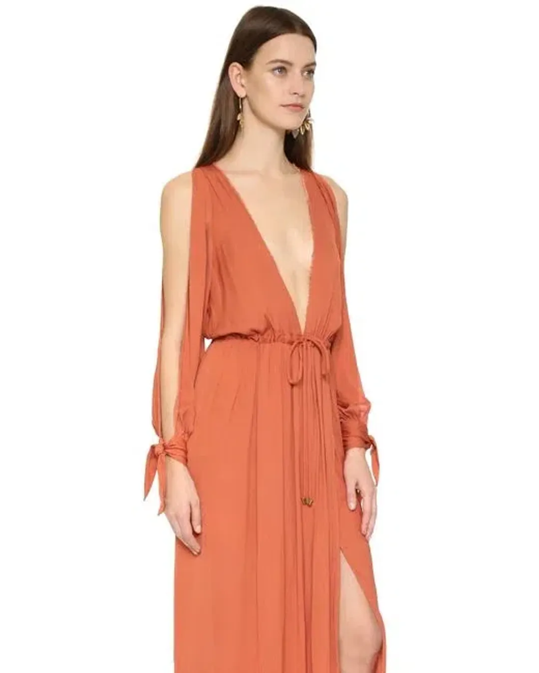 Bec & Bridge Shifting Sands Maxi Dress Rust Size 12 for rent on The Volte - main image
