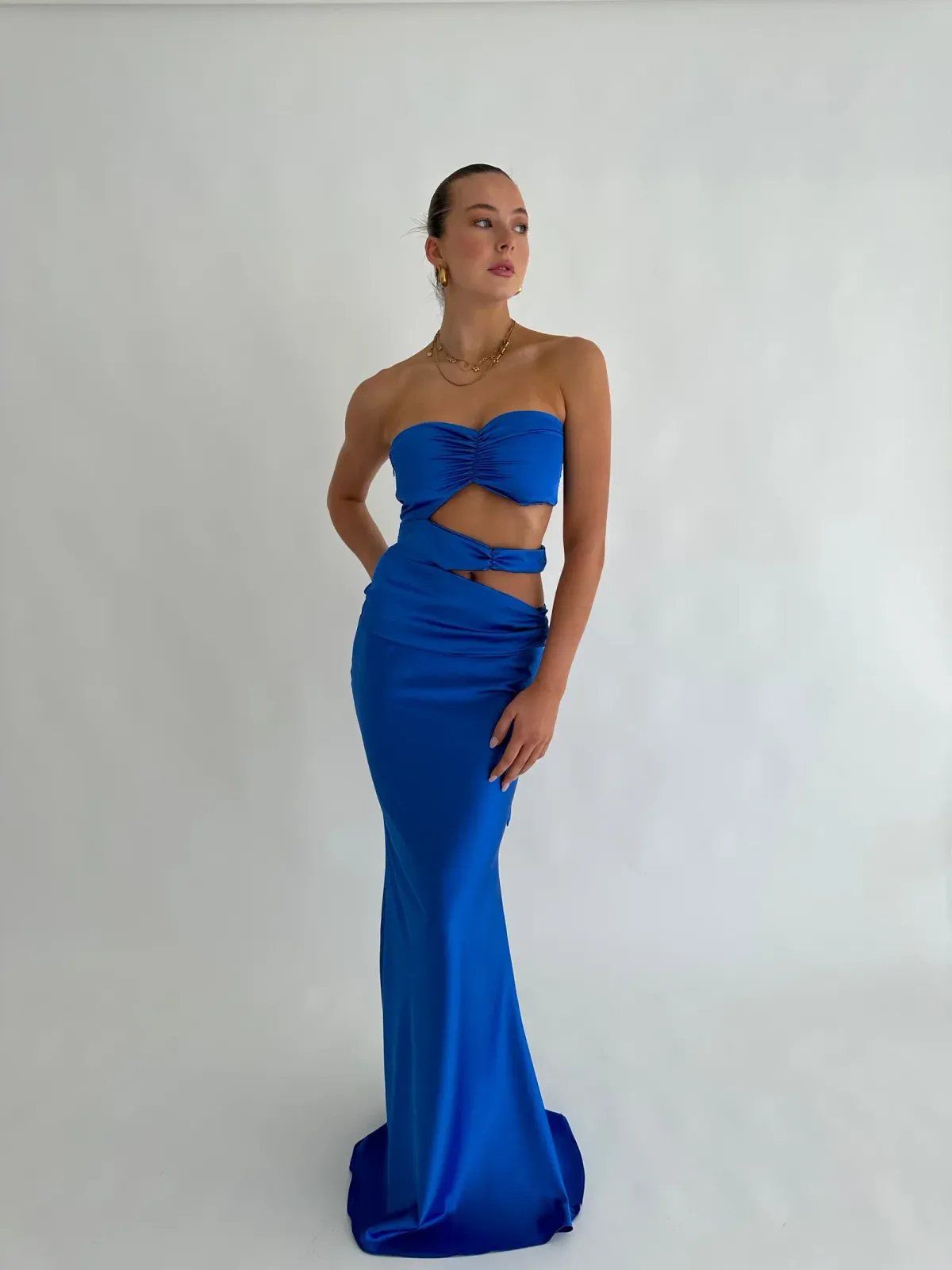 HNTR The Label Sloane Set in Cobalt Size 8 for rent on The Volte - main image