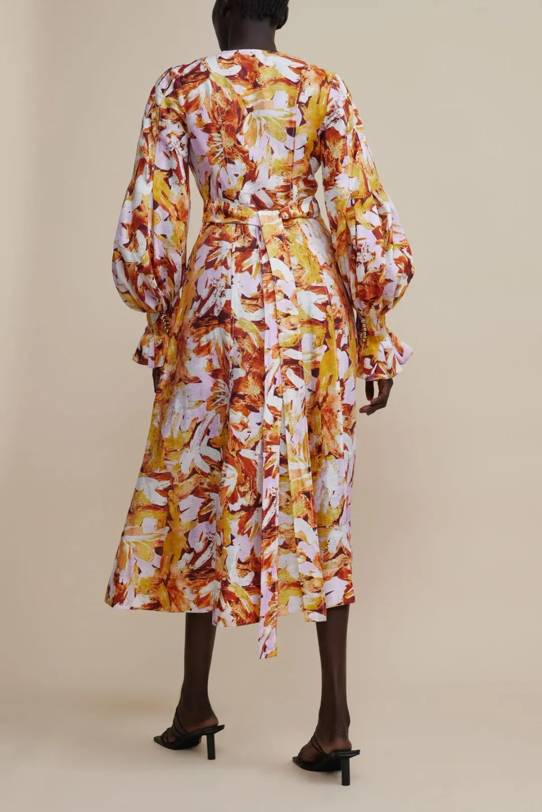Acler Lydford Midi Dress in Lilac Brush Size 16 for rent on The Volte - main image