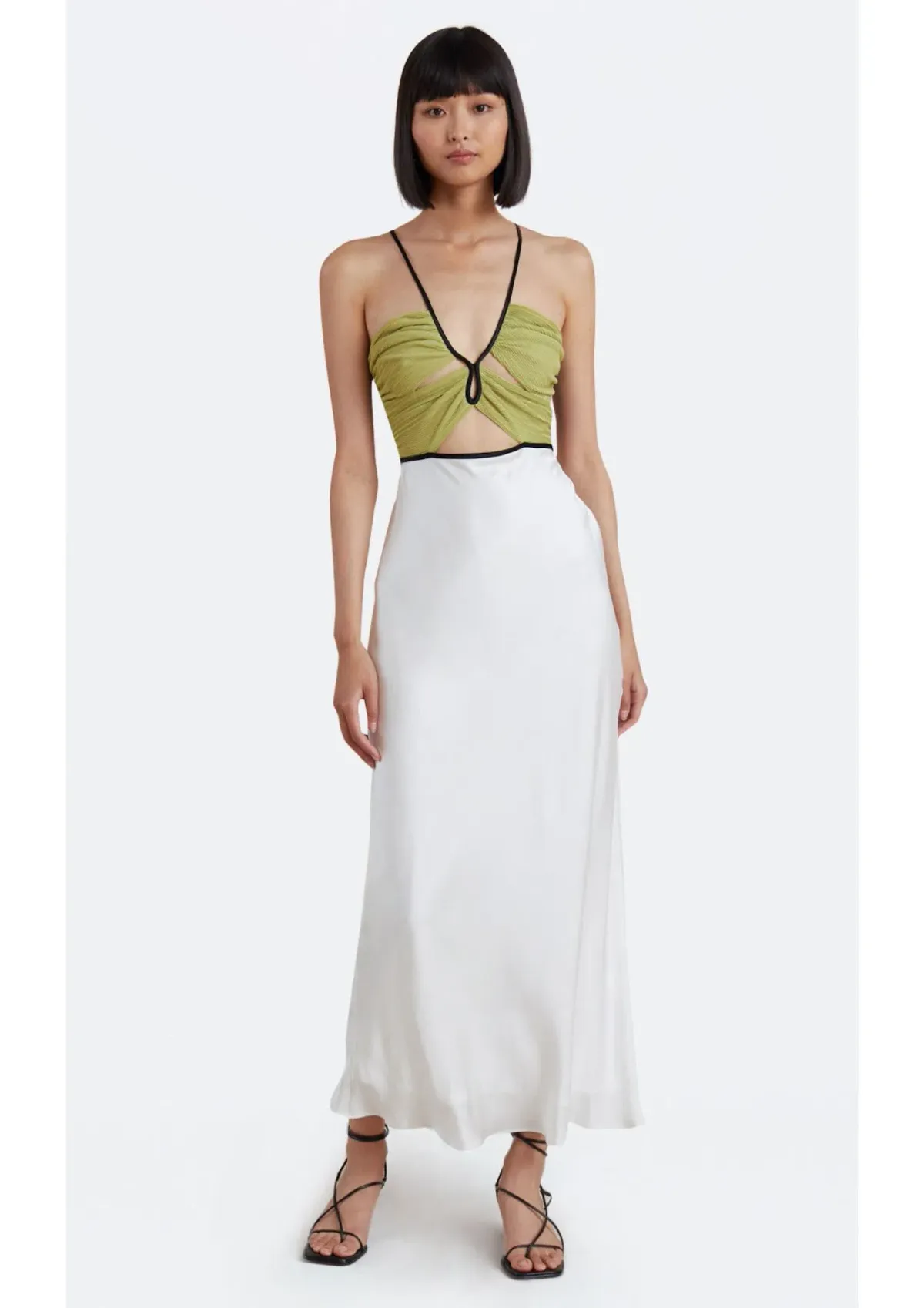 Bec & Bridge Carmen Maxi Dress Ivory/Pistachio Size 12 - Image 1