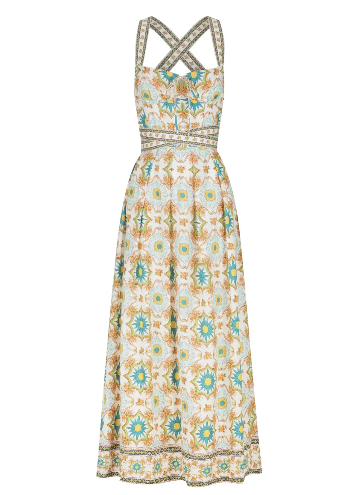 Hansen & Gretel Tulsa Mosaic Maxi Dress Print Size 8 - Image 3