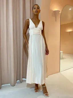 Bec & Bridge Gwen Maxi Dress in Shell Size 6 for rent on The Volte - image 1