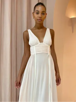 Bec & Bridge Gwen Maxi Dress in Shell Size 6 for rent on The Volte - image 2