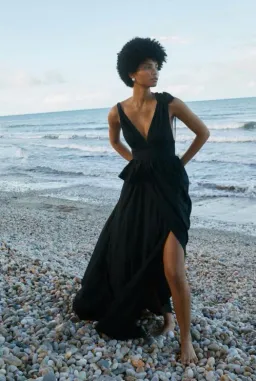 Aje Eliza Asymmetric Dress Black Size 6 for rent on The Volte - image 4