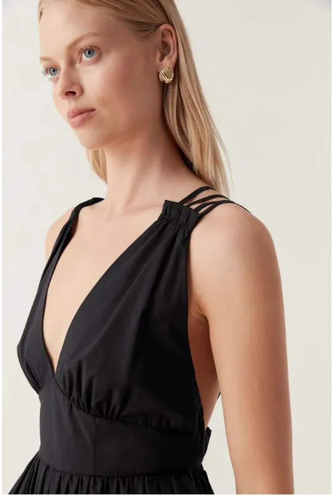 Aje Eliza Asymmetric Dress Black Size 6 for rent on The Volte - main image