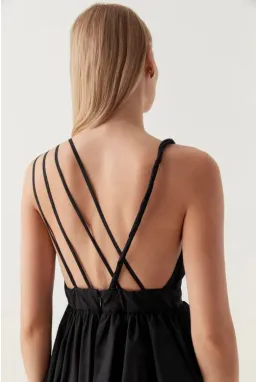 Aje Eliza Asymmetric Dress Black Size 6 for rent on The Volte - image 3