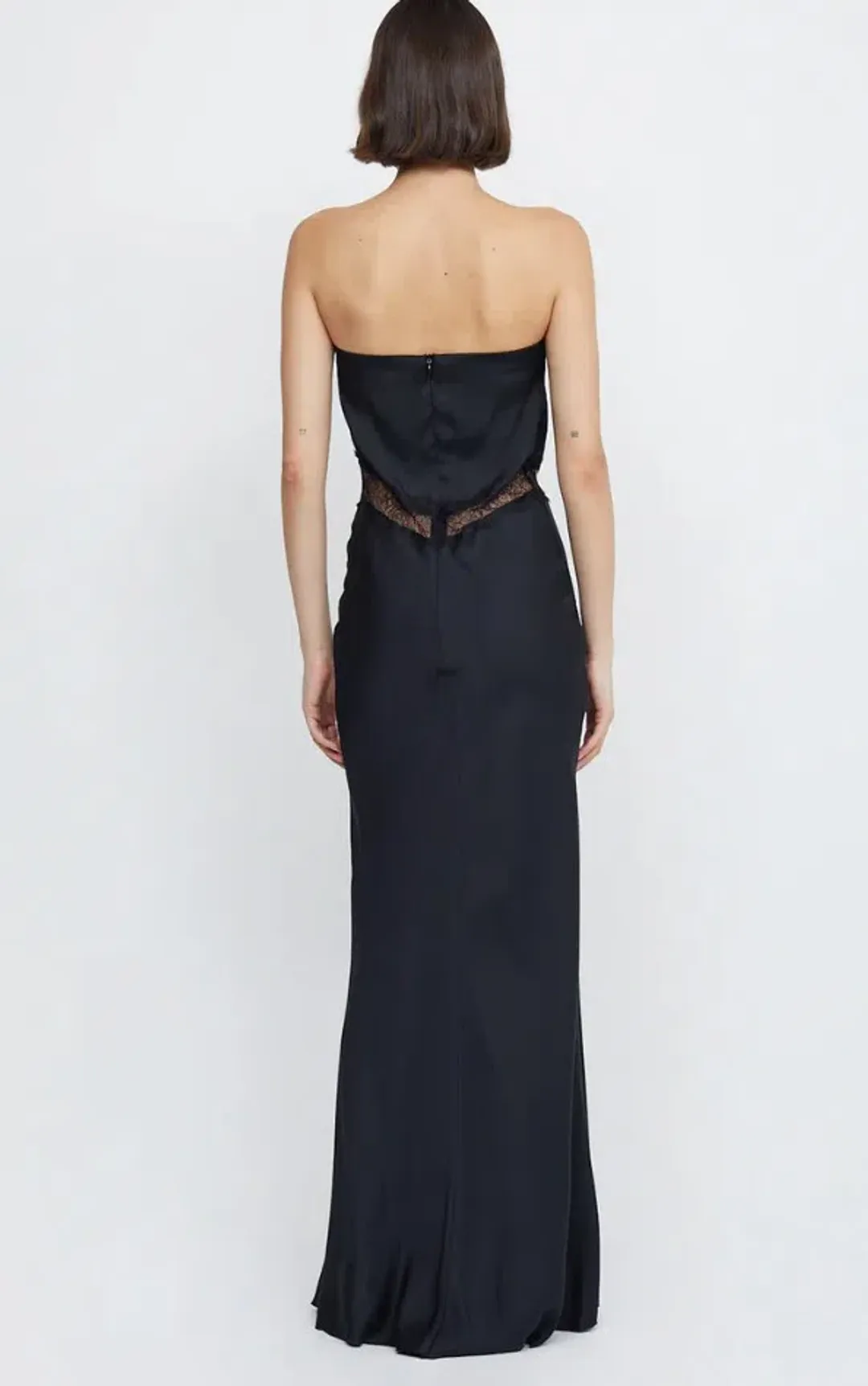 Bec & Bridge Spencer Lace Strapless Maxi Dress Black Size M / AU 10 for rent on The Volte - main image