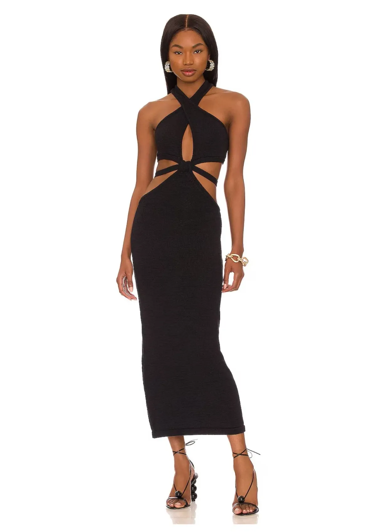 Cult Gaia Aziza Midi Dress Black Size 6 - Image 1