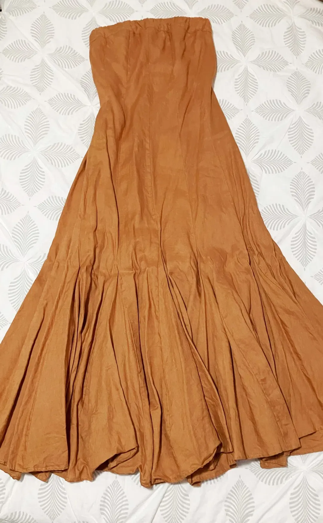 DISSH Rocky Strapless Maxi Dress Tangerine Size 8 for rent on The Volte - main image