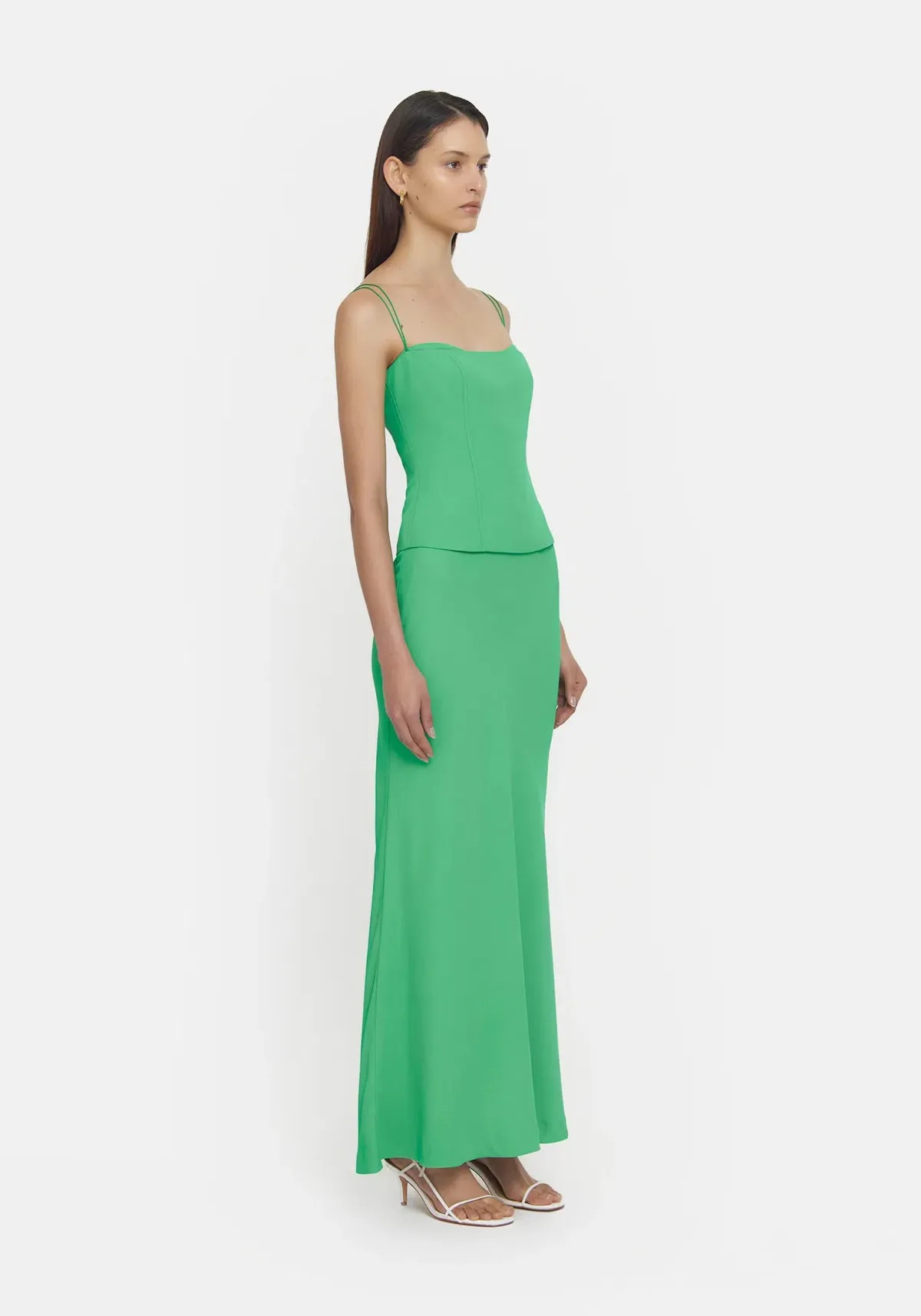 Viktoria + Woods Saxophone Top and Hillcrest Skirt Set Kelly Green Size 0 / AU 6 - Image 2