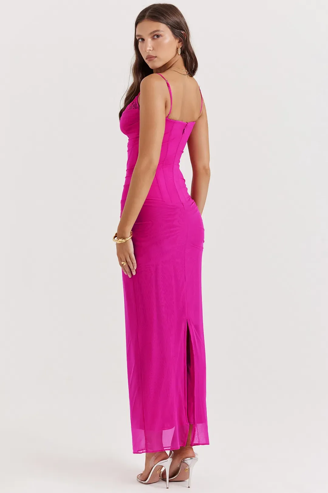 House of CB Nalini Fuchsia Dress Pink Size XS / AU 6 for rent on The Volte - main image