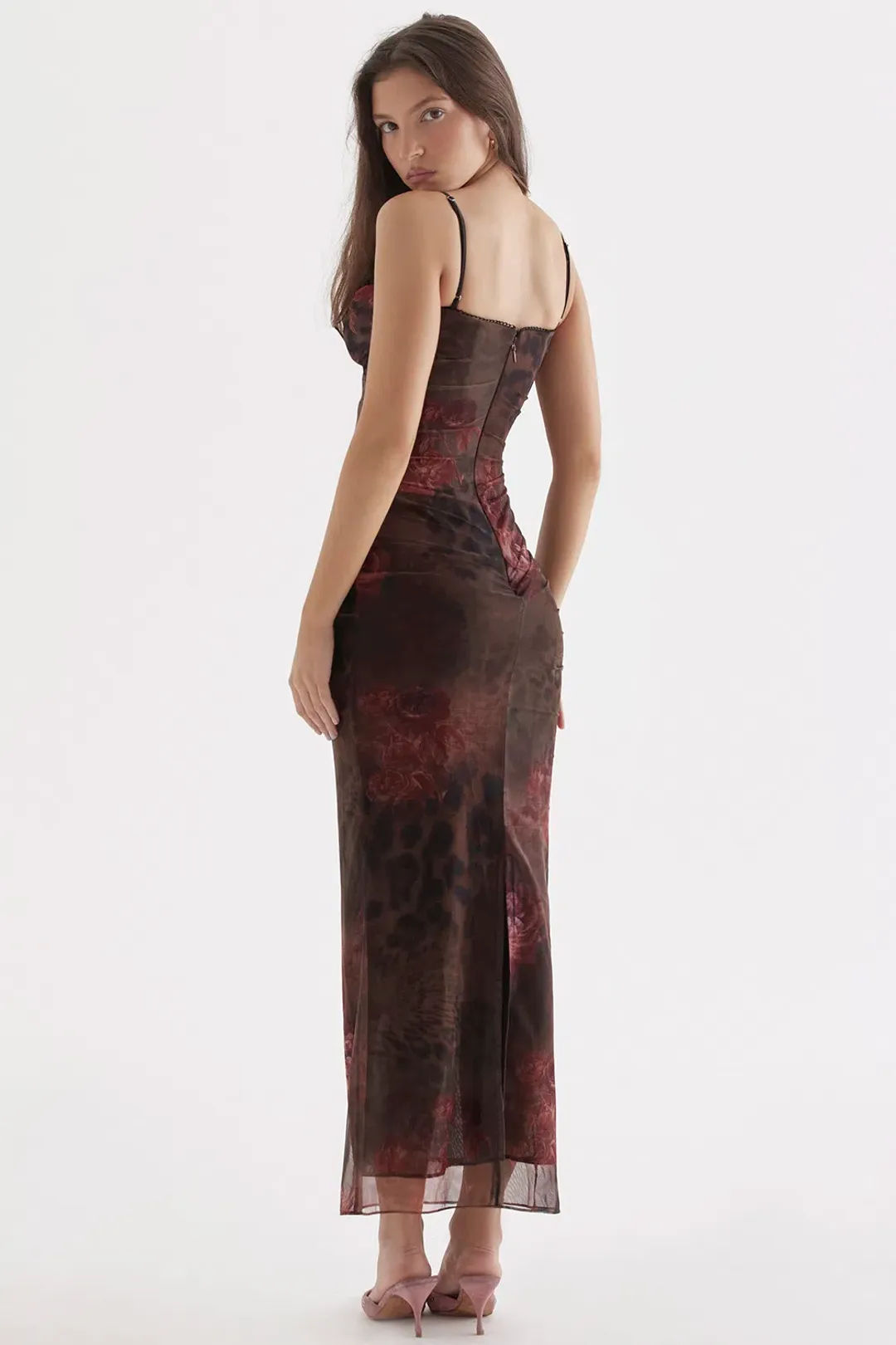 House of CB Nalini Printed Midi Dress Leopard Print Size S/ AU 8 for rent on The Volte - main image