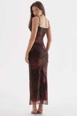 House of CB Nalini Printed Midi Dress Leopard Print Size S/ AU 8 for rent on The Volte - image 3