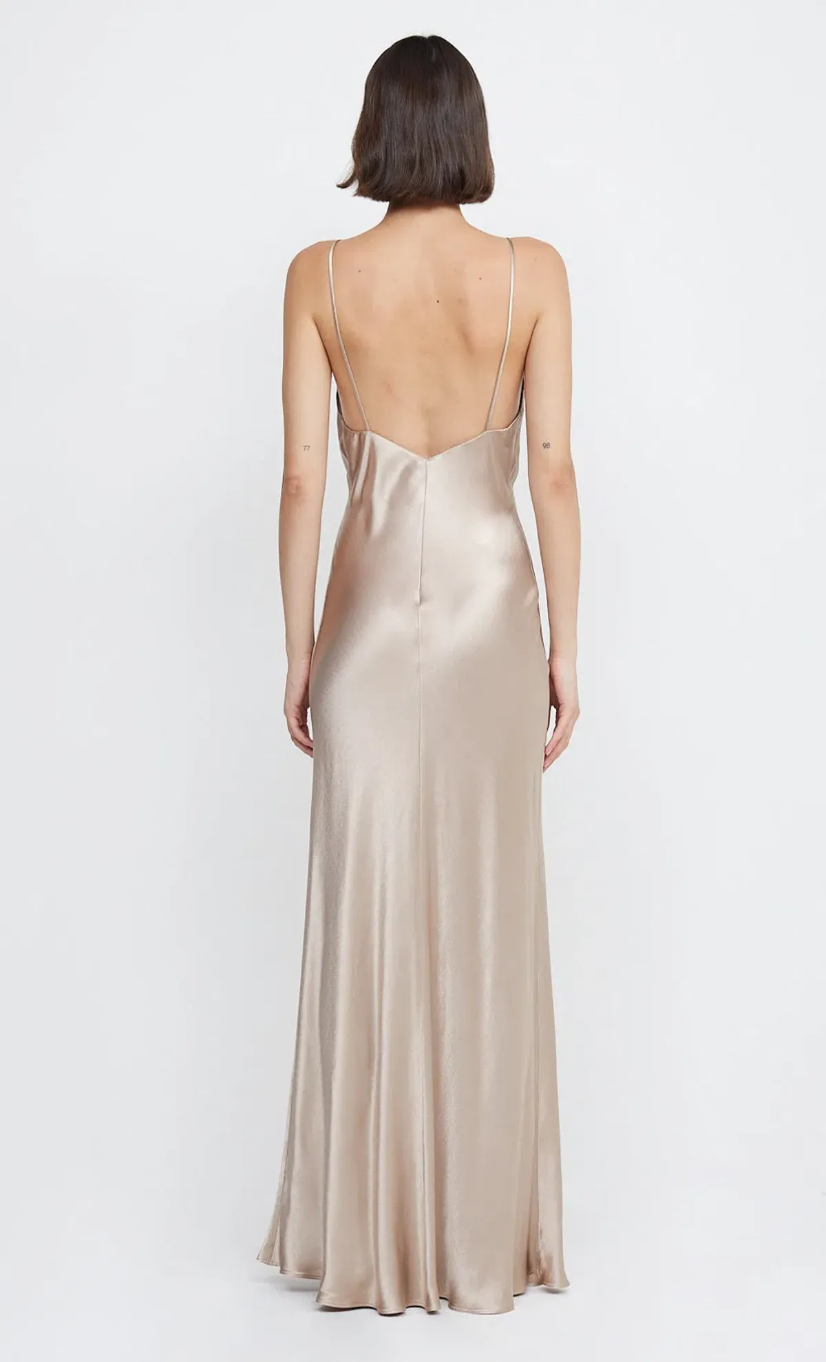Bec & Bridge Lorelai V Maxi Dress Smoke Taupe Size 6 - Image 2