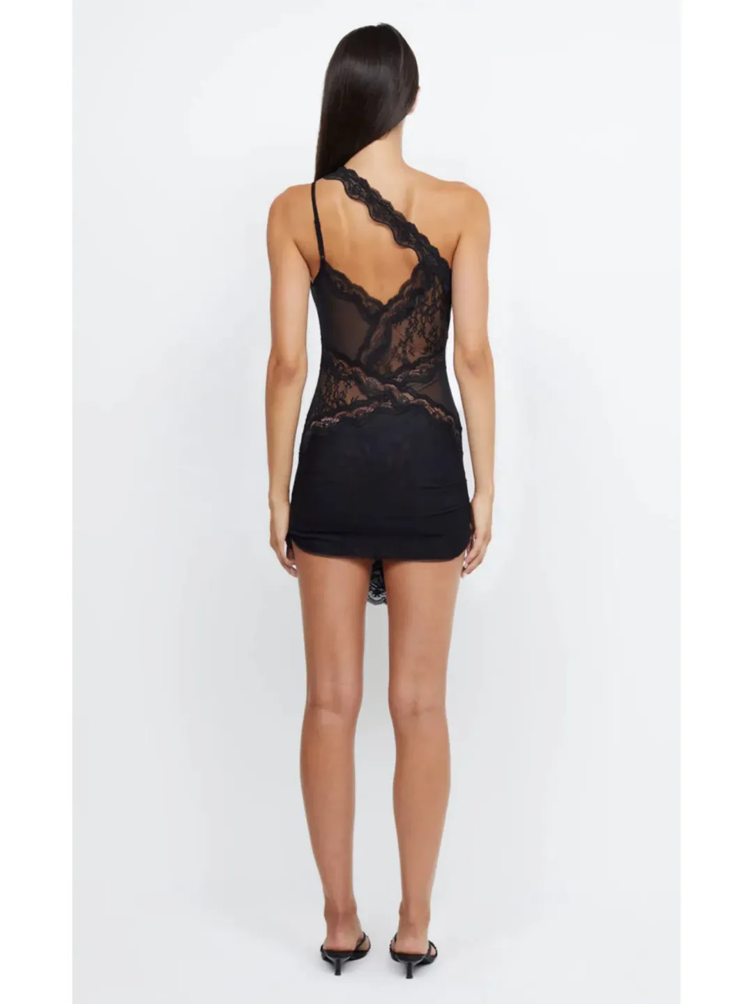 Bec & BridgeRia Asym Mini Dress Black Size AU 6 for rent on The Volte - main image