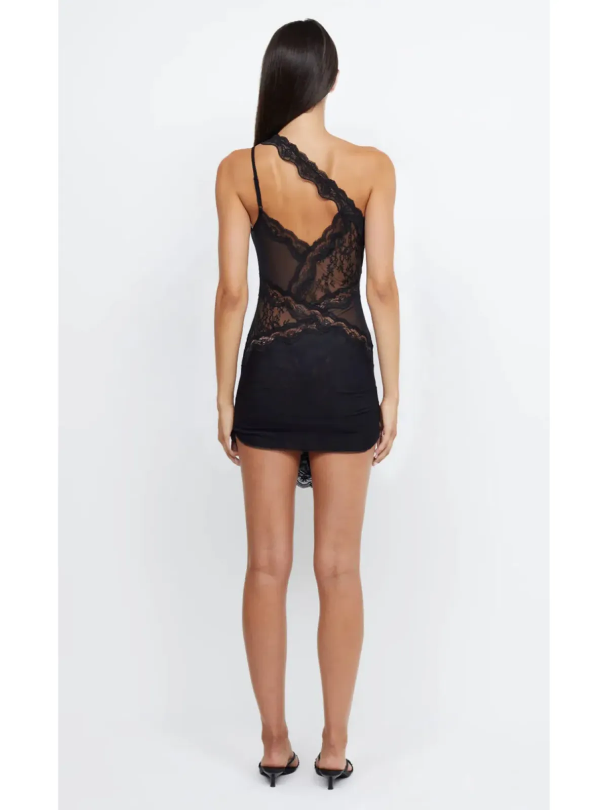Bec & BridgeRia Asym Mini Dress Black Size AU 6 - Image 4