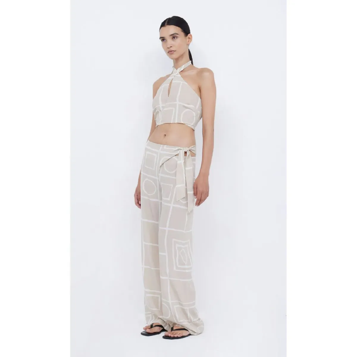 Bec & Bridge Salma Top Size 6 and Pants Size 8 Set in Beige - Image 2