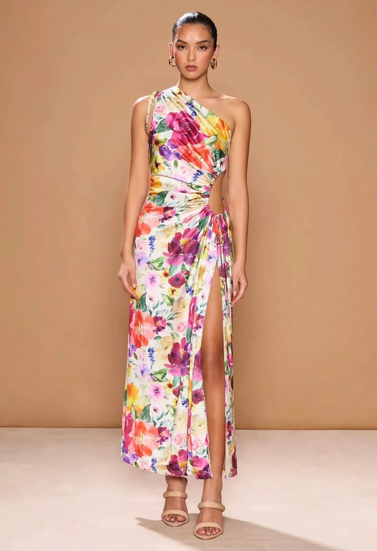 Sonya Moda Nour Midi Dress Multi Floral Size 8 for rent on The Volte - main image