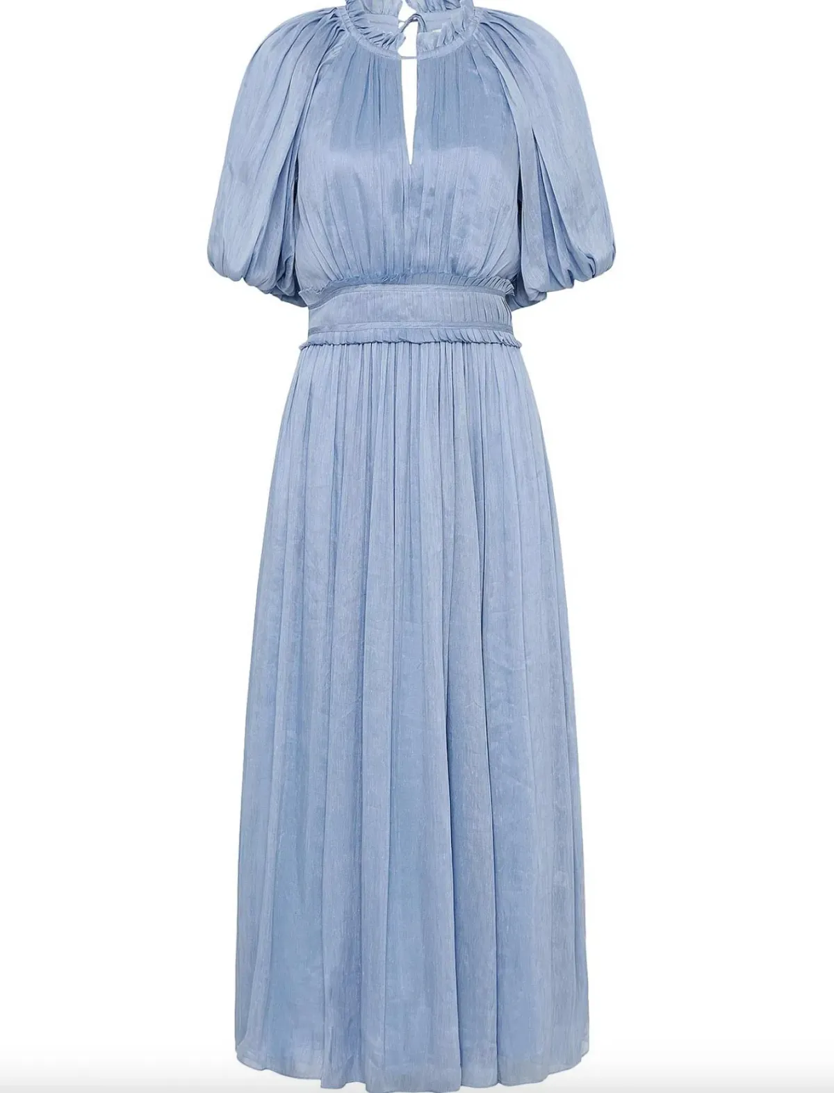 Aje Elysium Blouson Midi Dress Steel Blue Size 6 - Image 5