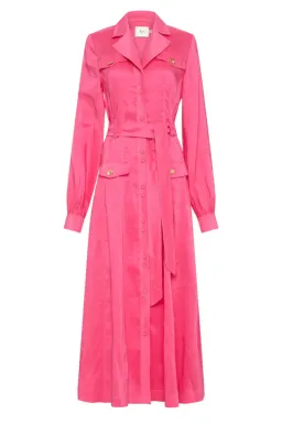 Aje Sophie Shirt Midi Dress Pink Size 16 for rent on The Volte - image 3