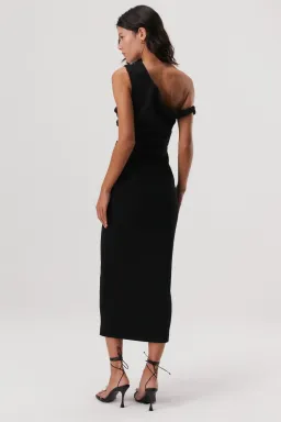 MISHA Alaska Midi Dress Black Size 10/M for rent on The Volte - image 4