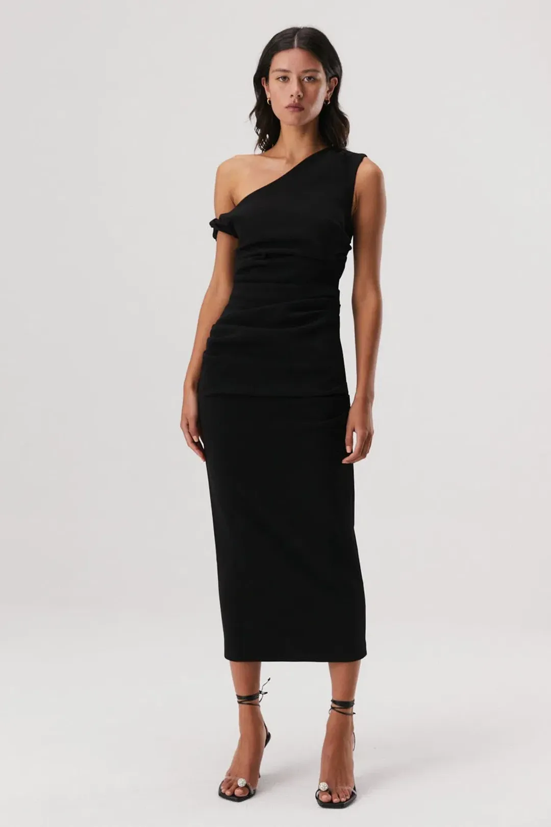 MISHA Alaska Midi Dress Black Size 10/M for rent on The Volte - main image