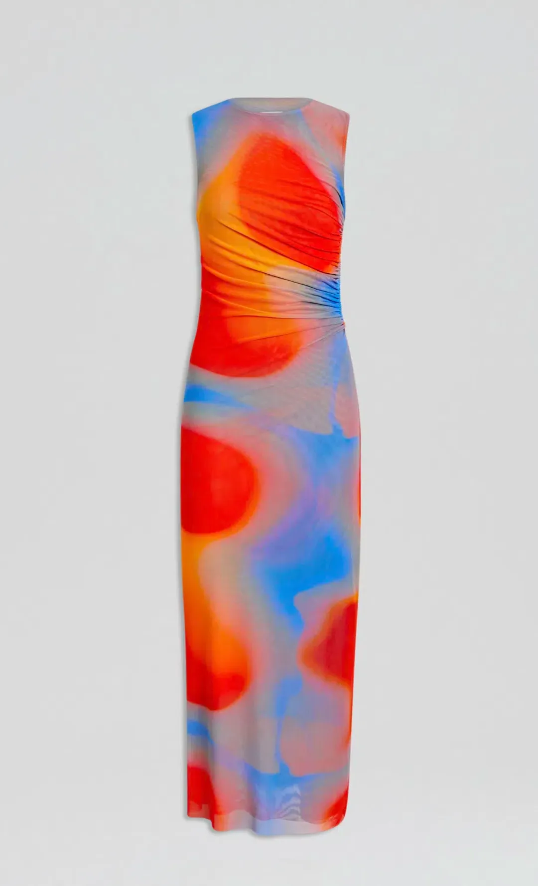 Scanlan Theodore Italian Watercolour Print Dress Blue/Red Size 6 for rent on The Volte - main image