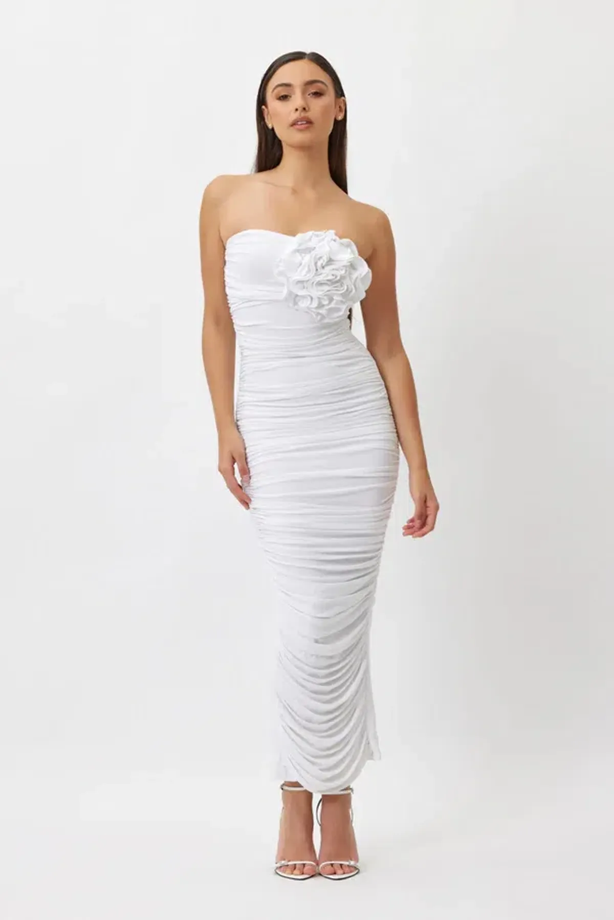 Bianca & Bridgett Tara Midi Dress White Size 8 - Image 4
